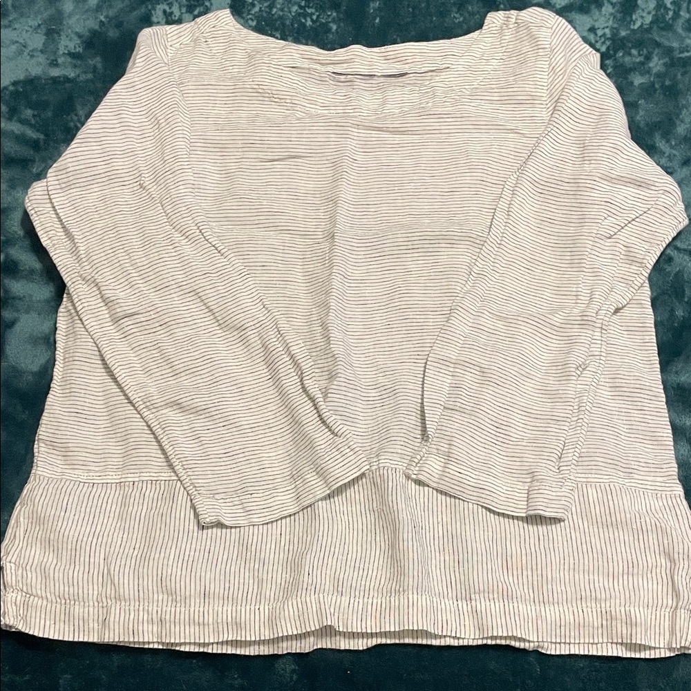 Tahari Linen Shirt Size Medium